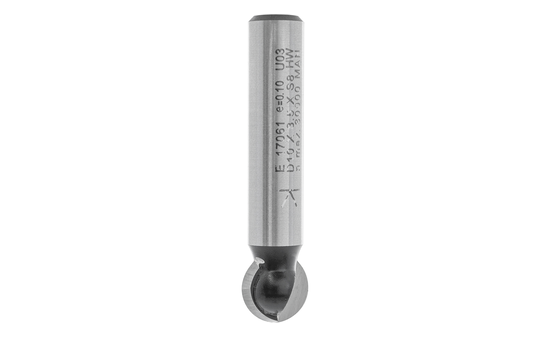 Fraise à arrondir professionnelle en métal dur (Ø 28,6 mm/h = 15,9